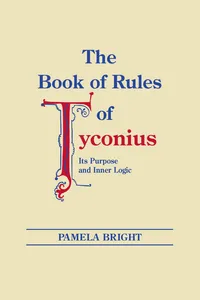 Book of Rules of Tyconius, The_cover