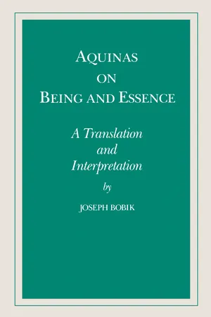 Aquinas on Being and Essence