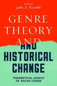 Genre Theory and Historical Change_cover