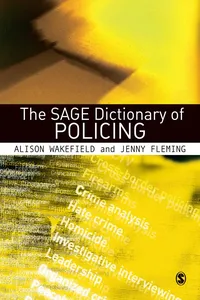 The SAGE Dictionary of Policing_cover