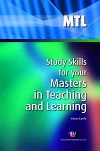 Study Skills for your Masters in Teaching and Learning_cover