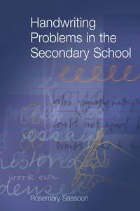 Handwriting Problems in the Secondary School_cover