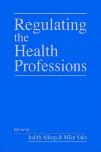 Regulating the Health Professions_cover