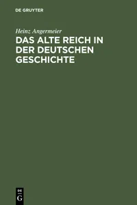 Das alte Reich in der deutschen Geschichte_cover