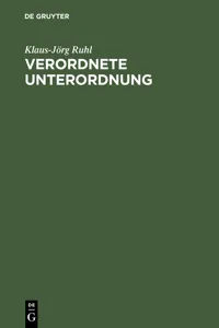 Verordnete Unterordnung_cover