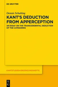 Kant's Deduction From Apperception_cover