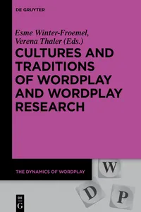 Cultures and Traditions of Wordplay and Wordplay Research_cover