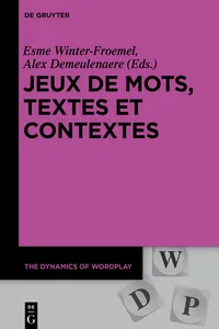 Jeux de mots, textes et contextes_cover