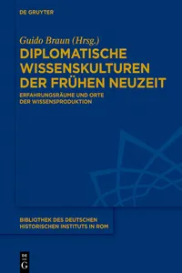 Diplomatische Wissenskulturen der Frühen Neuzeit_cover