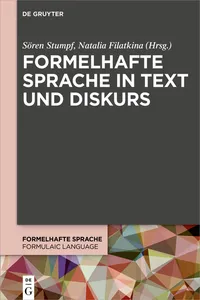 Formelhafte Sprache in Text und Diskurs_cover