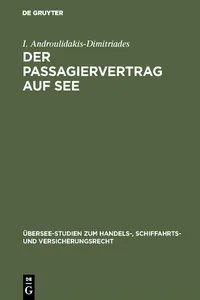 Der Passagiervertrag auf See_cover