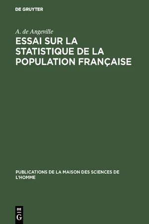 Essai sur la statistique de la population française