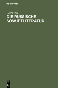 Die russische Sowjetliteratur_cover