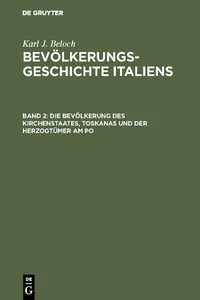 Die Bevölkerung des Kirchenstaates, Toskanas und der Herzogtümer am Po_cover