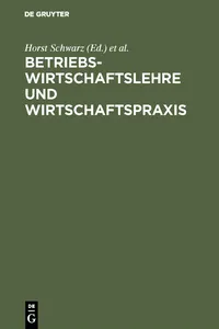 Betriebswirtschaftslehre und Wirtschaftspraxis_cover