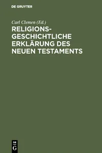 Religionsgeschichtliche Erklärung des Neuen Testaments_cover