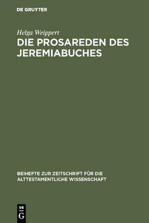 Die Prosareden des Jeremiabuches