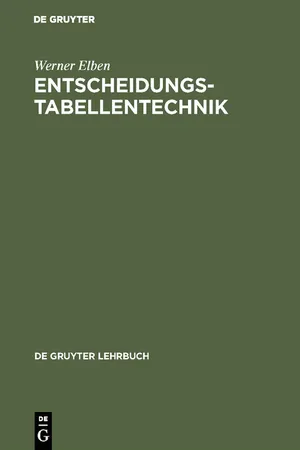 Entscheidungstabellentechnik