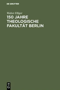 150 Jahre Theologische Fakultät Berlin_cover