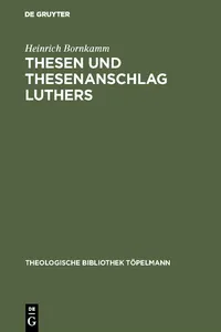 Thesen und Thesenanschlag Luthers_cover