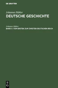 Vom ersten zum zweiten Deutschen Reich_cover