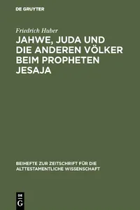 Jahwe, Juda und die anderen Völker beim Propheten Jesaja_cover