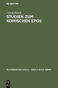 Studien zum komischen Epos_cover