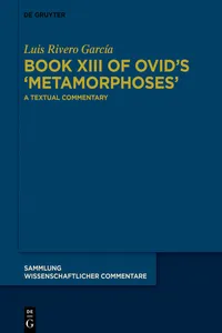 Book XIII of Ovid's ›Metamorphoses‹_cover