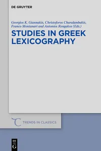 Studies in Greek Lexicography_cover