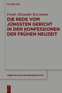 Die Rede vom Jüngsten Gericht in den Konfessionen der Frühen Neuzeit_cover