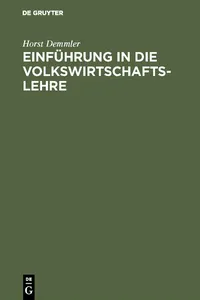 Einführung in die Volkswirtschaftslehre_cover