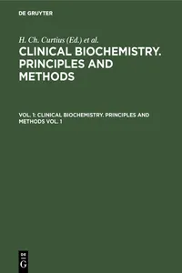 Clinical biochemistry. Principles and methods. Vol. 1_cover