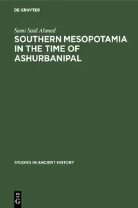 Southern Mesopotamia in the time of Ashurbanipal_cover