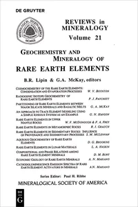 Geochemistry and Mineralogy of Rare Earth Elements_cover