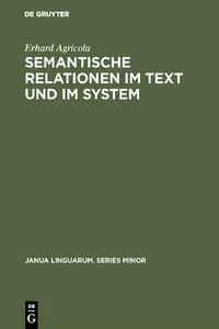 Semantische Relationen im Text und im System_cover