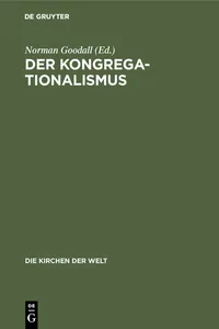 Der Kongregationalismus_cover