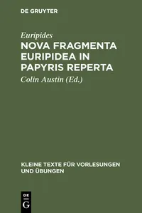 Nova fragmenta Euripidea in papyris reperta_cover