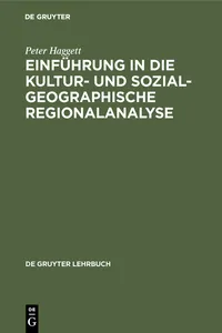 Einführung in die Kultur- und sozialgeographische Regionalanalyse_cover