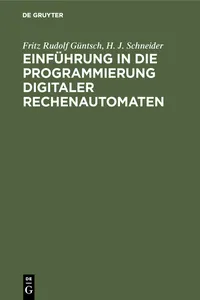 Einführung in die Programmierung digitaler Rechenautomaten_cover