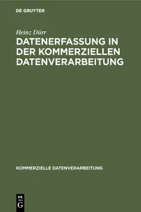 Datenerfassung in der kommerziellen Datenverarbeitung_cover