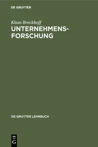 Unternehmensforschung_cover