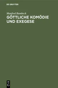 Göttliche Komödie und Exegese_cover