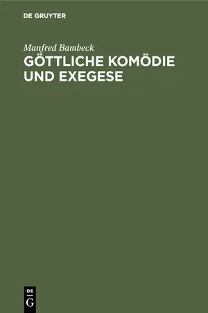 Göttliche Komödie und Exegese