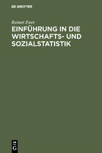 Einführung in die Wirtschafts- und Sozialstatistik_cover