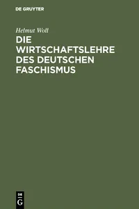 Die Wirtschaftslehre des deutschen Faschismus_cover