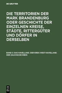 Das Havelland. Der Kreis West-Havelland. Der Zauchsche Kreis_cover