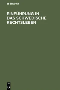 Einführung in das schwedische Rechtsleben_cover