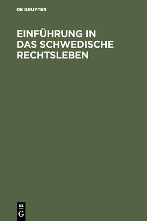 Einführung in das schwedische Rechtsleben