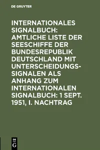 1 Sept. 1951, I. Nachtrag_cover