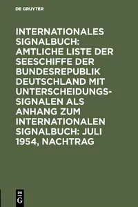 Juli 1954, Nachtrag_cover